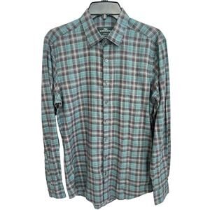 Rodd & Gunn Mens Plaid Light Flannel Button Down Shirt Albini Fabric Cotton Sz S